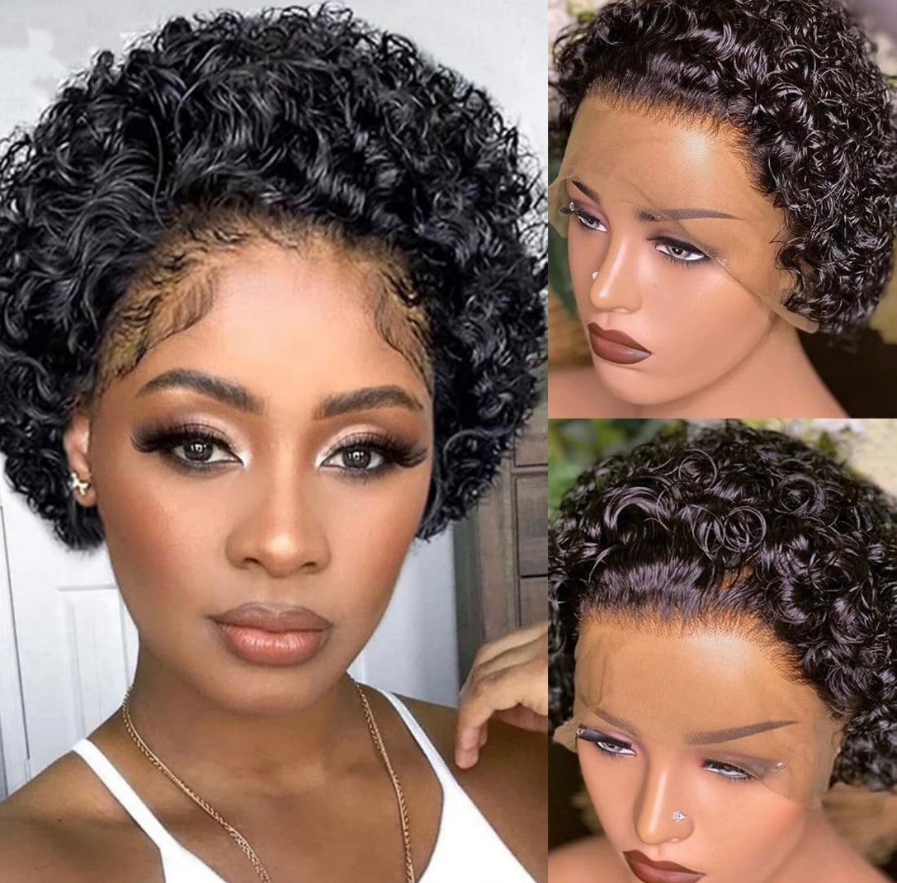 Pixie cut 100% human hair