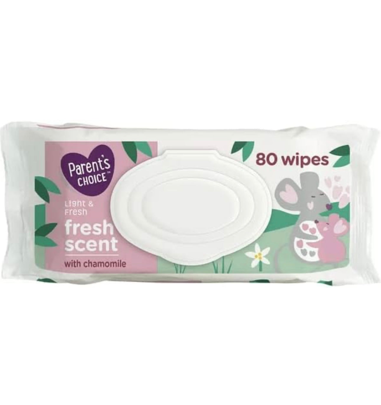 Baby Wipes Parent's Choice Light & Fresh Baby Wipes, 3 Flip-Top Packs of 80 (240 Total Wipes)