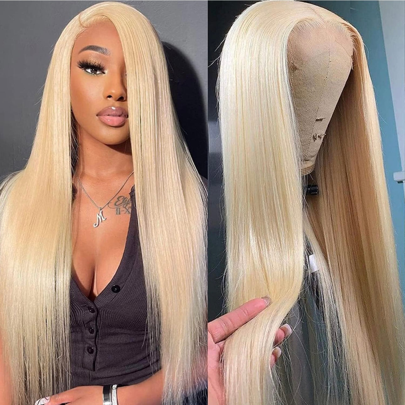 Wigs Blonde 100% human hair 20 inches