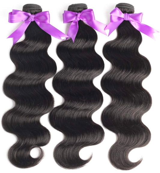 Brazilian Human Hair Body Wave 3 Bundles(20 22 24)10A Hair Weave Human Hair Bundles 100% Unprocessed Body Wave Remy Human Hair Extensions 4# Color