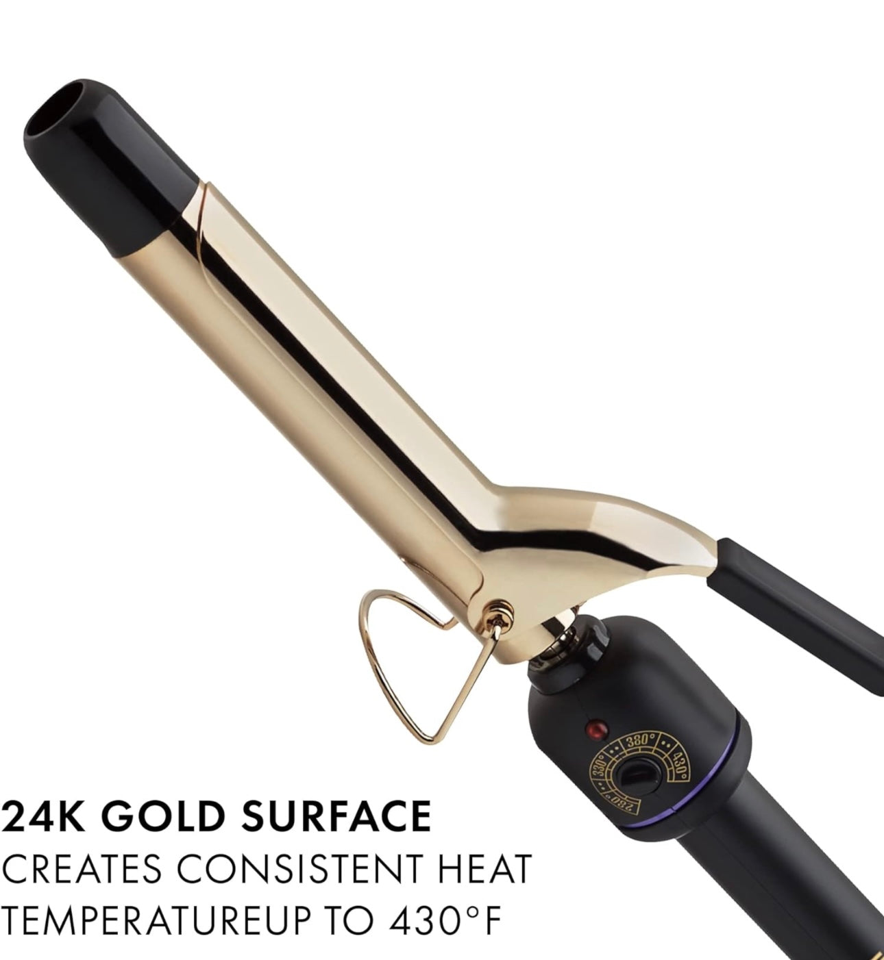 Hot Tools Pro Artist 24K Gold Curling Iron | Long Lasting, Defined Curls (1 in)